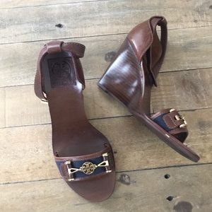 Tory Burch wedge heel ankle sandle